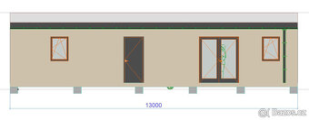 Modulový dům/rekreační chata 13x4,2x3m ve stavu Hruba stavba - 6