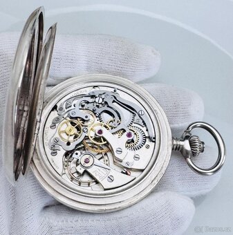 NÁDHERNÝ PÁNSKÝ CELO STŘÍBRNÝ CHRONOGRAF MOERIS - 6