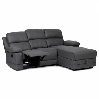 Rohová pohovka ASD-4213 šedá látka s možností polohování a r - 6