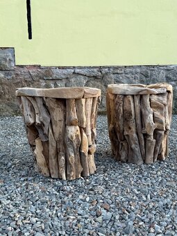 Masivní teakové obaly na květiny - 6