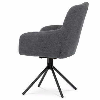 Jídelní židle otočná HC-531, šedá látka - 6