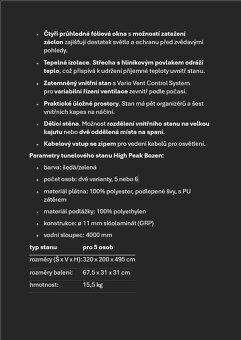 Prodám rodinný stan High Peak Bozen5.0 - 6
