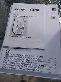 Prodám litinový kotel na dřevo a uhlí Ferroli GFN 5 - 19,4kW - 6