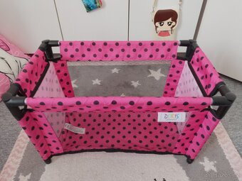 Panenka mluvící (40cm)+ postýlka+ příslušenství - 6