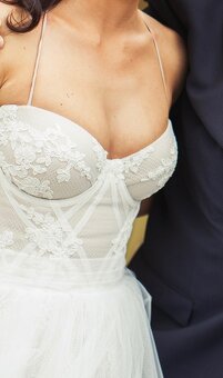 Luxusní svatební šaty Ange Etoile – top stav, vel. XS/S - 6