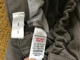 Nové manšestrové kalhoty 11-12 let Marks and Spencer - 6