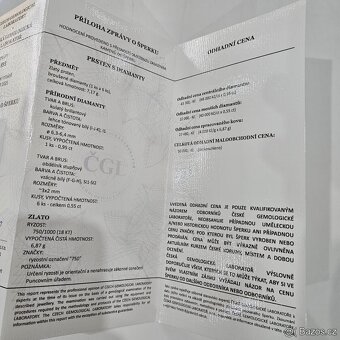 Zlatý (18k.) prsten s diamanty - 6