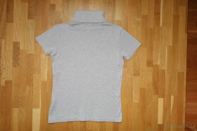 Šedé dámské tričko krátký rukáv s rolákem vel. XS - 6