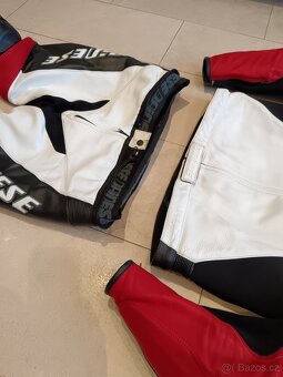Dainese Race-Pánská kožená moto kombinéza,dvoudílná-zkracená - 6