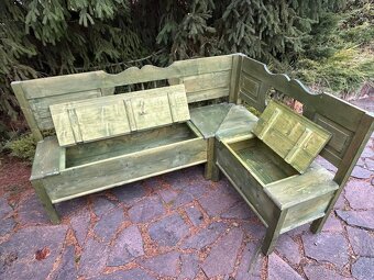 Rohová vidiecka lavica - L40 - 6