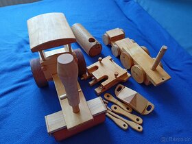 Dřevěná hračka - mašinka / parní válec - 6