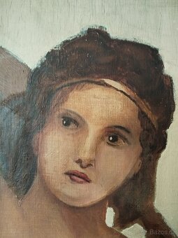 obraz DÍVKA S ČELENKOU, AKT, olej, nesignováno - 6