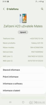 Prodám SAMSUNG Galaxy A23 5G - 6