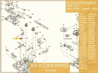 Ozubene kolo Technics, Panasonic RDG5772ZC RDG5772Z - 6