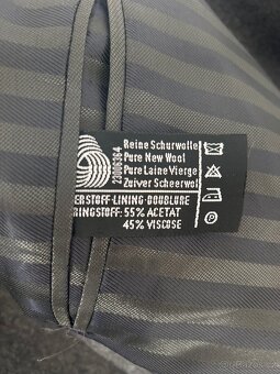 Pánský vlněný oblek - šedý, velikost 46 - 6