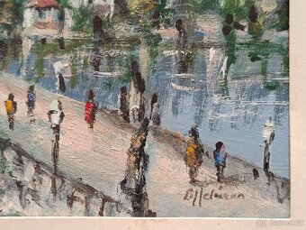 Obraz Praha impresionismus, originální olejomalba 26x32 - 6