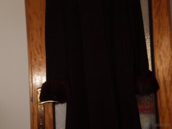 kabát dámský -  flauš - kapuce - odepínací kožešina - 6