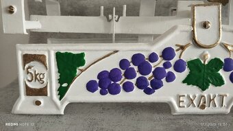 Krásné staré 5kg váhy EXAKT pro vinaře, do sbírky atp. - 6