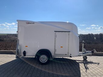 Aerodynamický přívěs DEBON Cargo 1300, BÍLÝ, boční dveře - 6