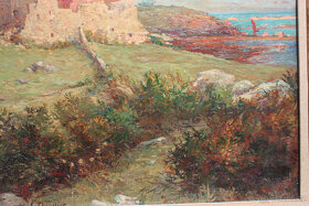 Ernest Jean Chevalier 1862-1917, olej karton 63x78 + rám - 6