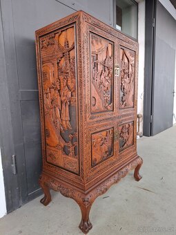 Starožitná masivní čínská komoda - 6