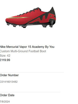Prodám kopačky Nike Mercurial Vapor 15, velikost 42 - 6
