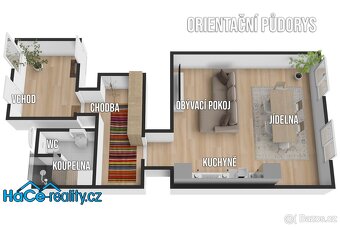 Pronájem bytu 1+kk 35 m², Kvasiny, ev.č. 00132 - 6