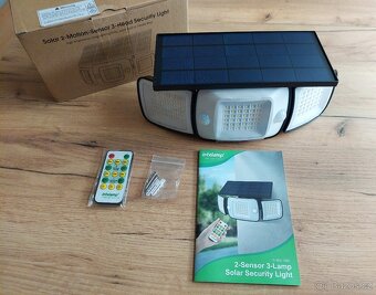 Venkovní solární svítidlo INTELAMP 1200LM, 6000mAh - 6