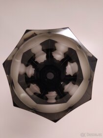 Starožitná skleněná Art Deco hranovaná váza, Rudolf Hloušek - 6