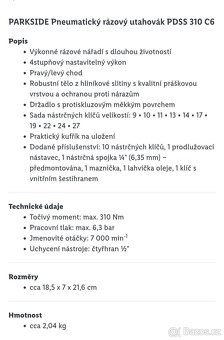 Vzduchový ráz Utahovák PDDS 310 C6 - 6