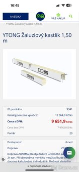 žaluziové kastlíky YTONG - 6