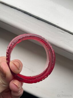 Starožitné kroužky bangle jablonecké skleněné - 6
