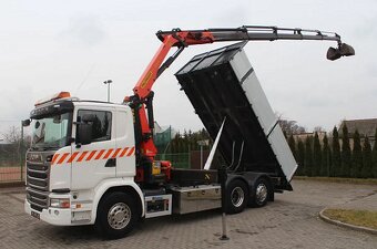 Scania G370 6x2 - sklápěč s hydraulickou rukou Palfinger - 6