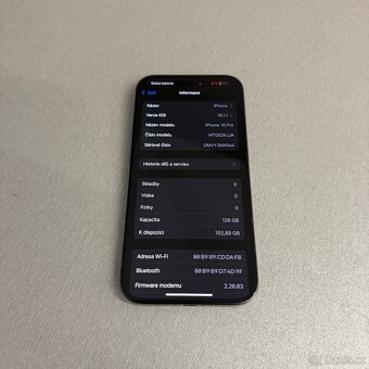 iPhone 15 Pro 128GB modrý, pěkný stav, 12 měsíců záruka - 6