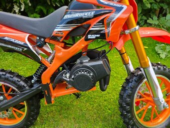 Nová benzínová dětská minikroska oranžová 49ccm 10" kola - 6