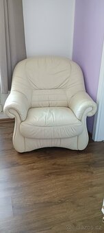 Kožená rohová sedací souprava - 6