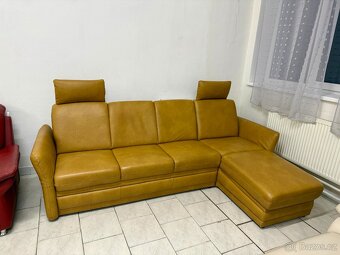 Sedací souprava rohová - kožená - 6