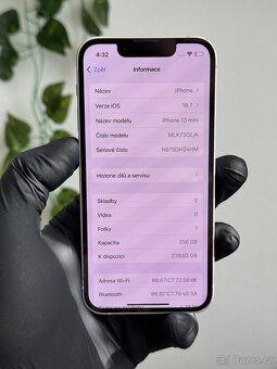iPhone 13 mini 256GB růžový - 100% baterie - 6