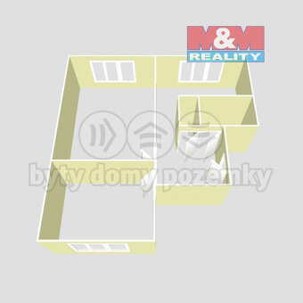 Pronájem bytu 2+1, 57 m², Aš, ul. Vladivostocká - 6