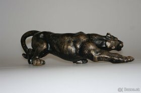 Panter v bronzové barvě patinový, 4,1kg - 6
