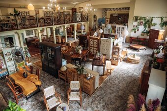 Konferenční stolek z tmavého koloniálního palisandru s tmavý - 6