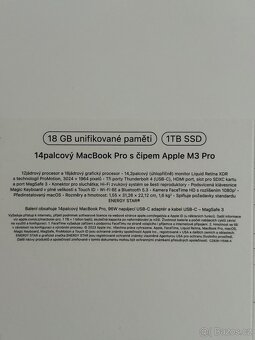 ZÁNOVNÍ MacBook Pro 14" M3Pro/1TB/18GB - 6