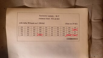 Turistické známky č. 1 - 2635 AKTUALIZACE 31.3.25 - 6