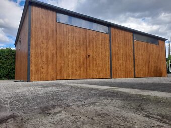 MONTOVANÁ HALA 10×6 m | Zlatý dub + Grafit RAL7016 - 6