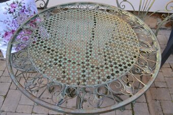 Kovový set PROVENCE antik zelenohnědá - 6