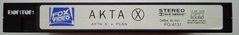 VHS AKTA X - PLÁN - 6