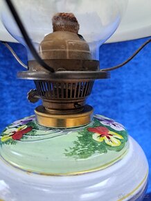 Skleněná, petrolejová lampa - 6