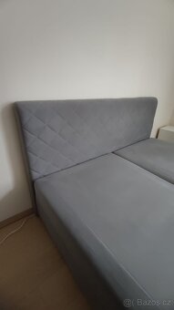 Šedá čalouněná manželská postel boxspring Sofia 180x200 - 6