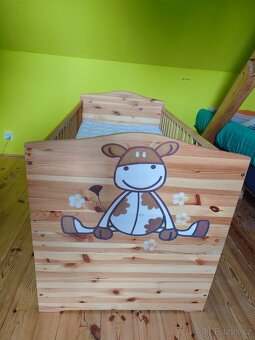 Dětská postýlka 140 x 70 cm borovice - 6