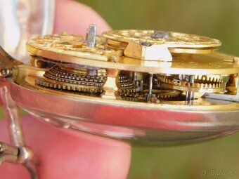 Starožitné anglické stříbrné kapesní "Špindlovky"CABRIER  - 6